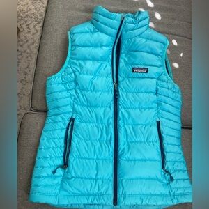 Women’s Blue Patagonia Puffer Vest - Like New - Sz XS